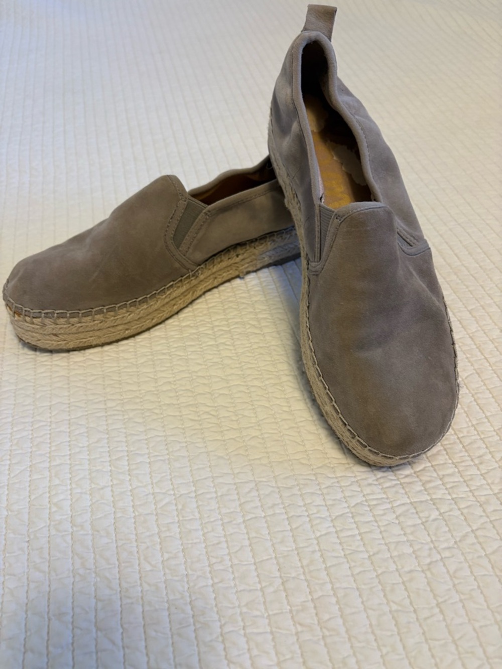 Sam Edelman Taupe Suede Espadrille Slip-Ons
